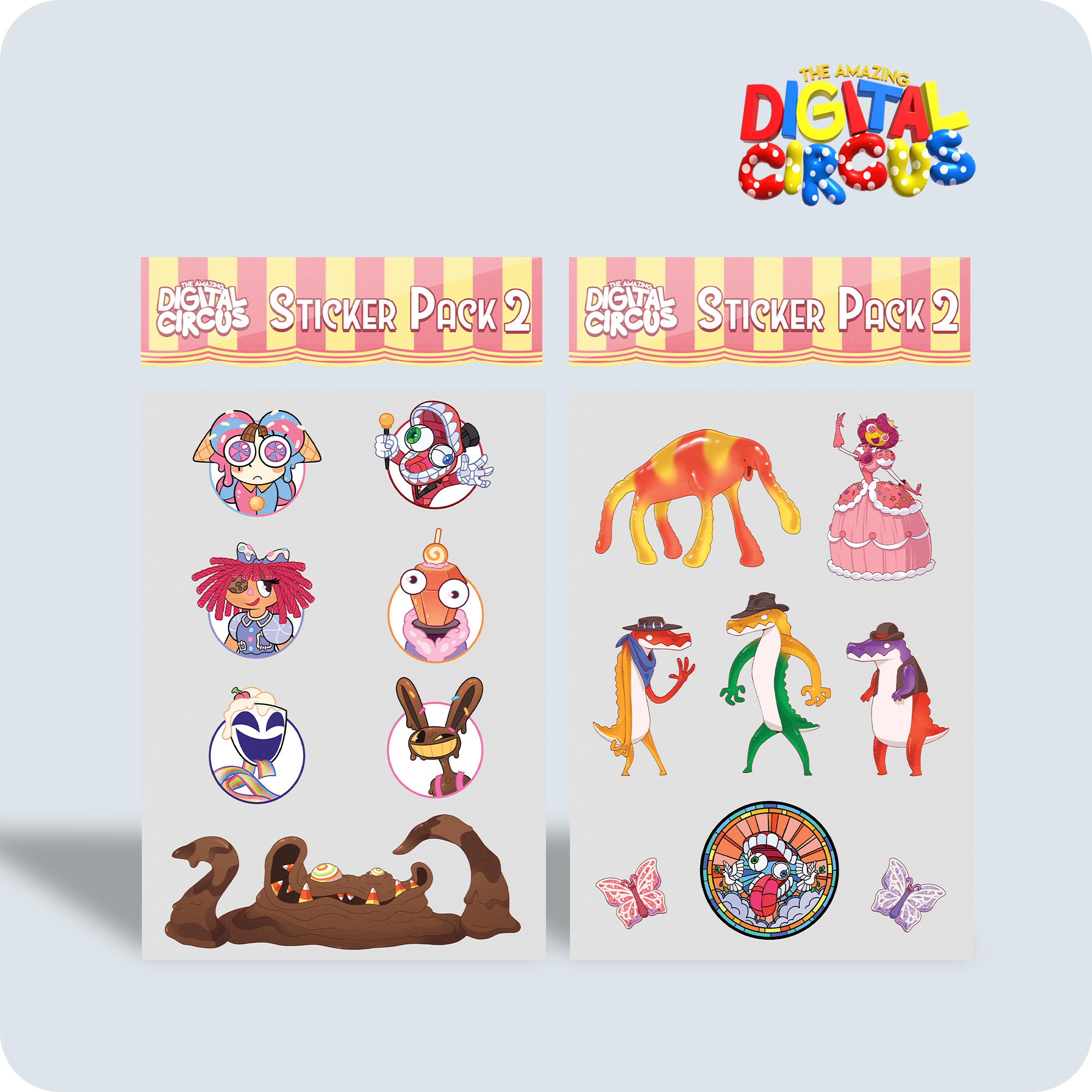 Digital Circus Sticker Pack 2