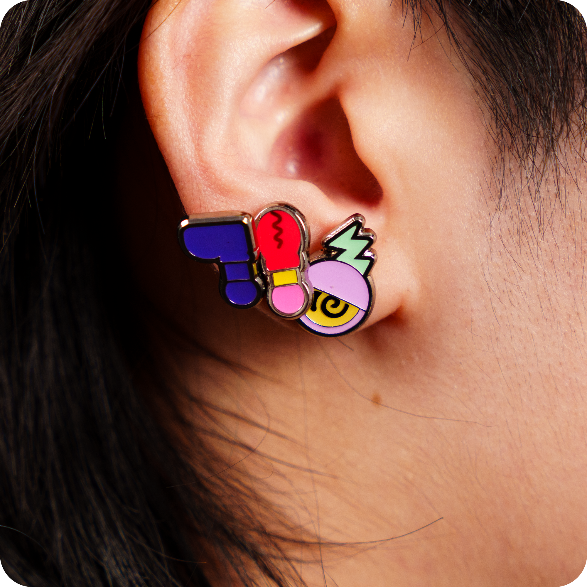 Digital Circus Earring Set